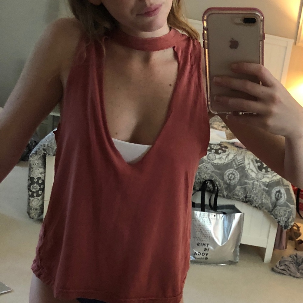 Silence and Noise V-Neck Cut Off Tee